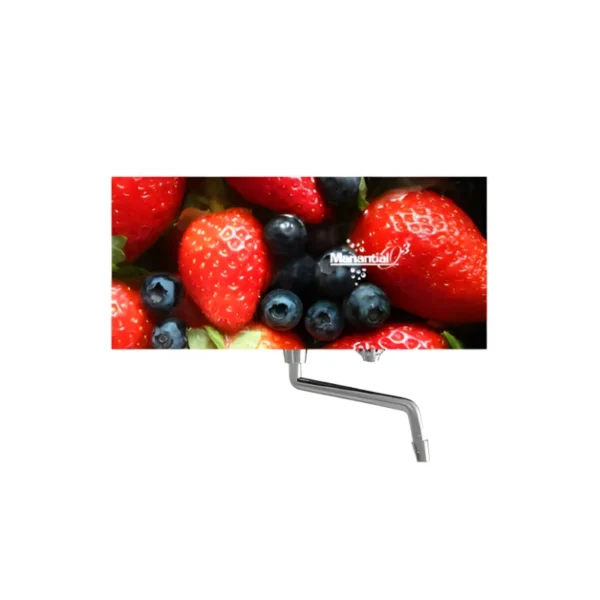 Purificador de agua a base de ozono con panel de vidrio templado con motivo de fresas y arándanos.